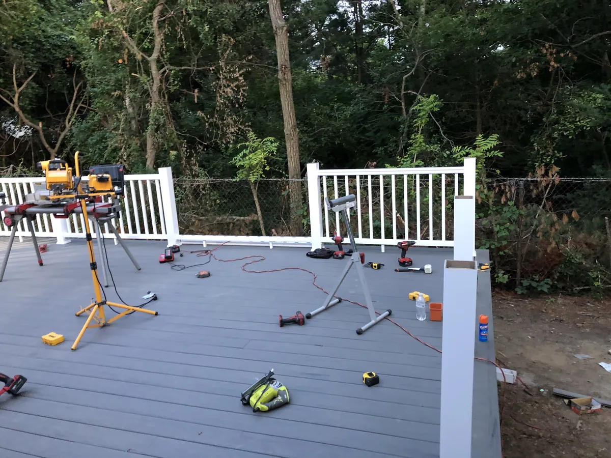 Wood deck construction by Gonzaga Builders