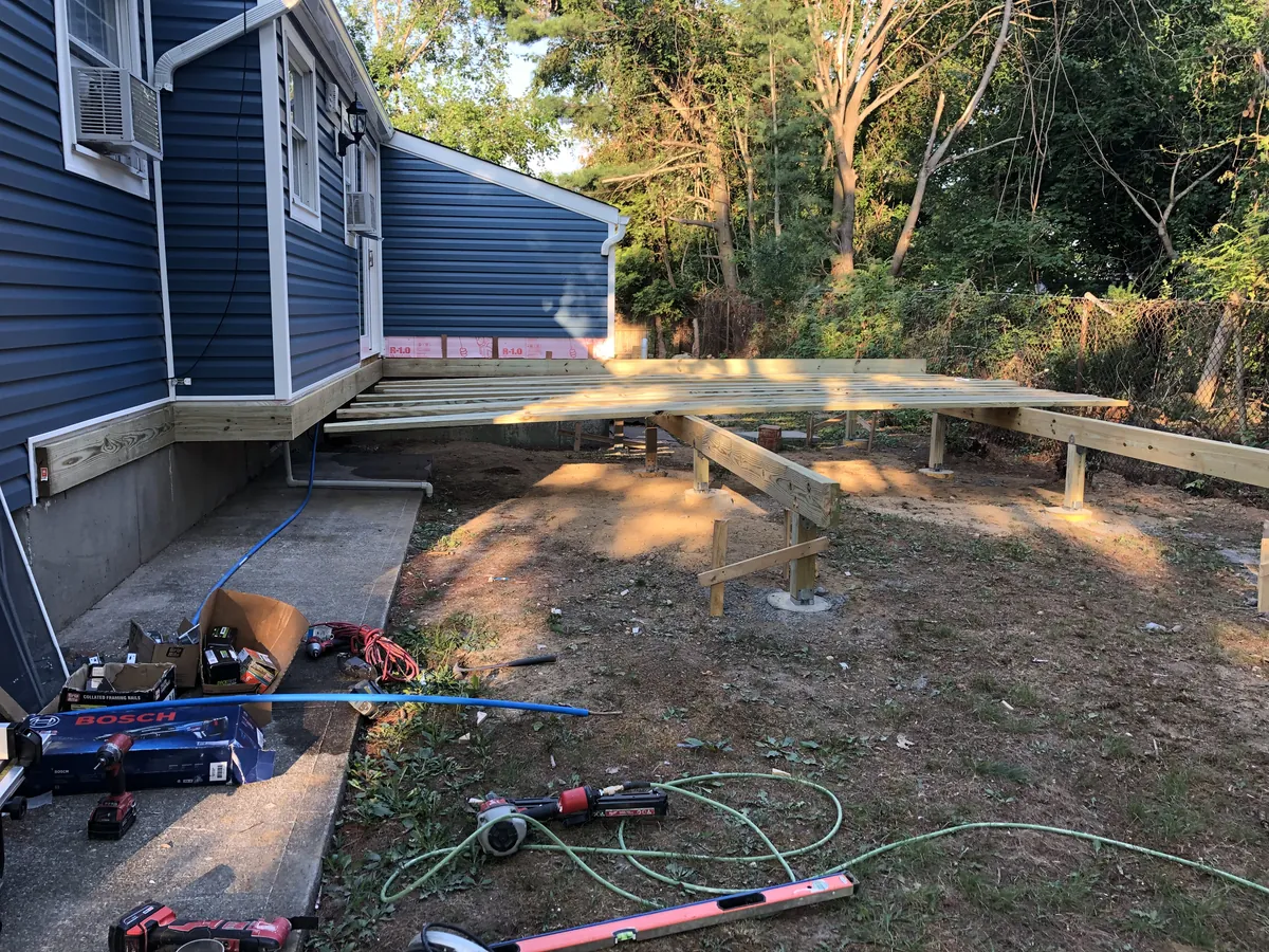 Deck installation in Suffolk County