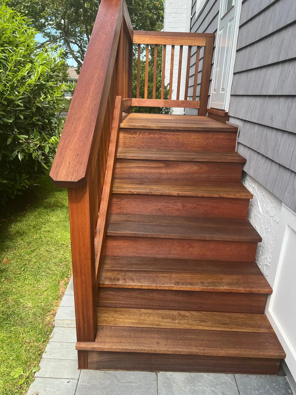 Outdoor deck construction in Nassau County
