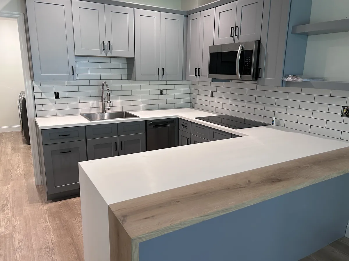Kitchen remodeling project by Gonzaga Builders in Long Island NY